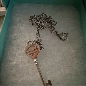 Tiffany & Co. Silver Heart Key Pendant